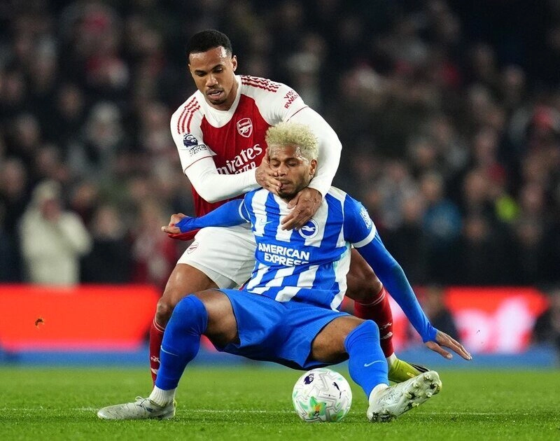 Trung vệ Gabriel là cầu thủ hay nhất trận Brighton vs Arsenal